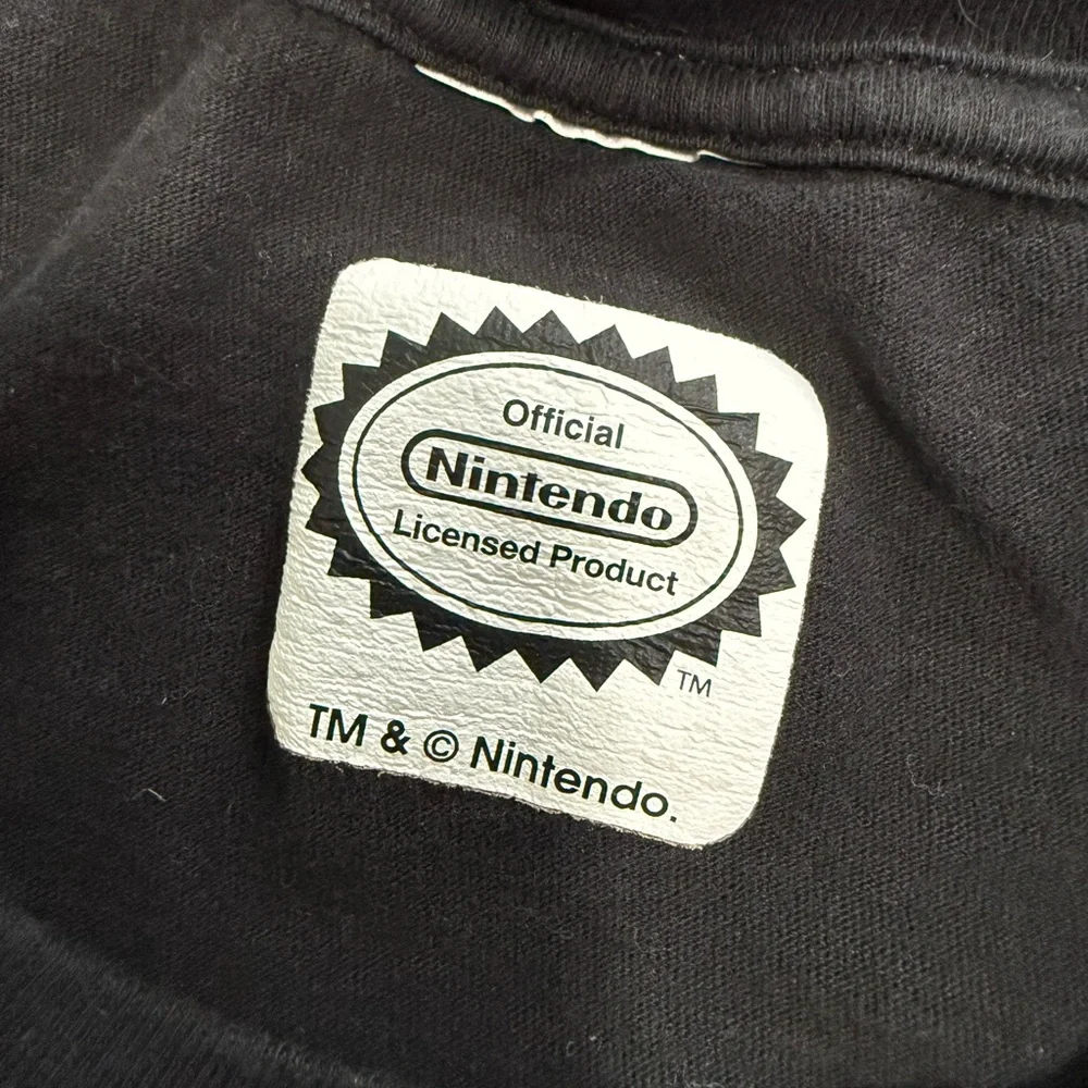 Legends of Zelda Nintendo Black Tee with White Official Licensed Logo - Picture 6 of 6